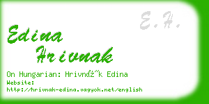 edina hrivnak business card